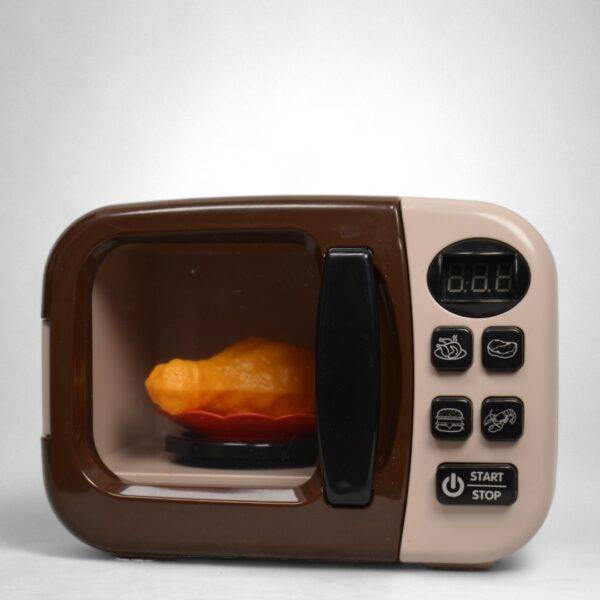 Kids toy microwave oven with food dummy's